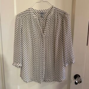 H&M Black and White Polka Dot Blouse